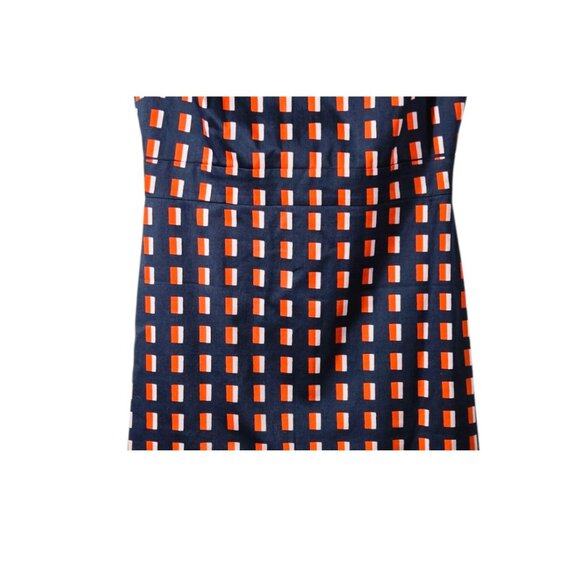 Ann Taylor Size 6 Dress Sleeveless Lined Tailored Navy Red Pink Print - Picture 3 of 8